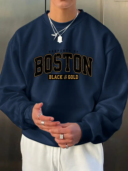 XFashionable Men's Casual Long Sleeve Crew Neck Pullover Sweatshirt