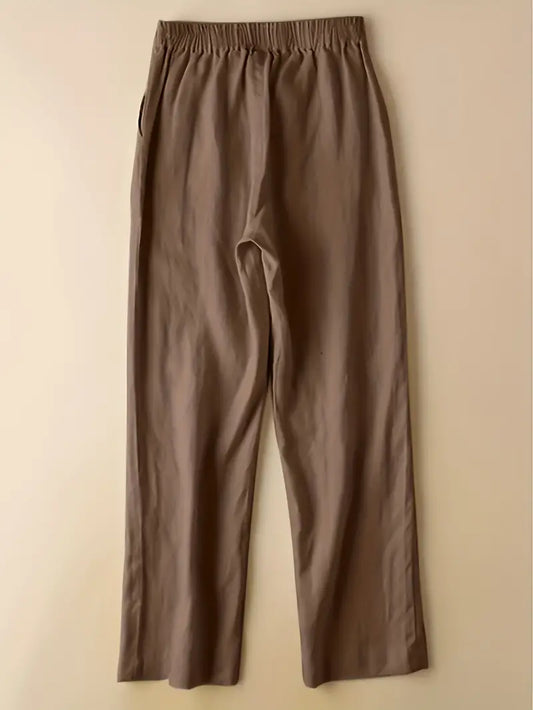 Plus Size Casual Trousers with Pockets