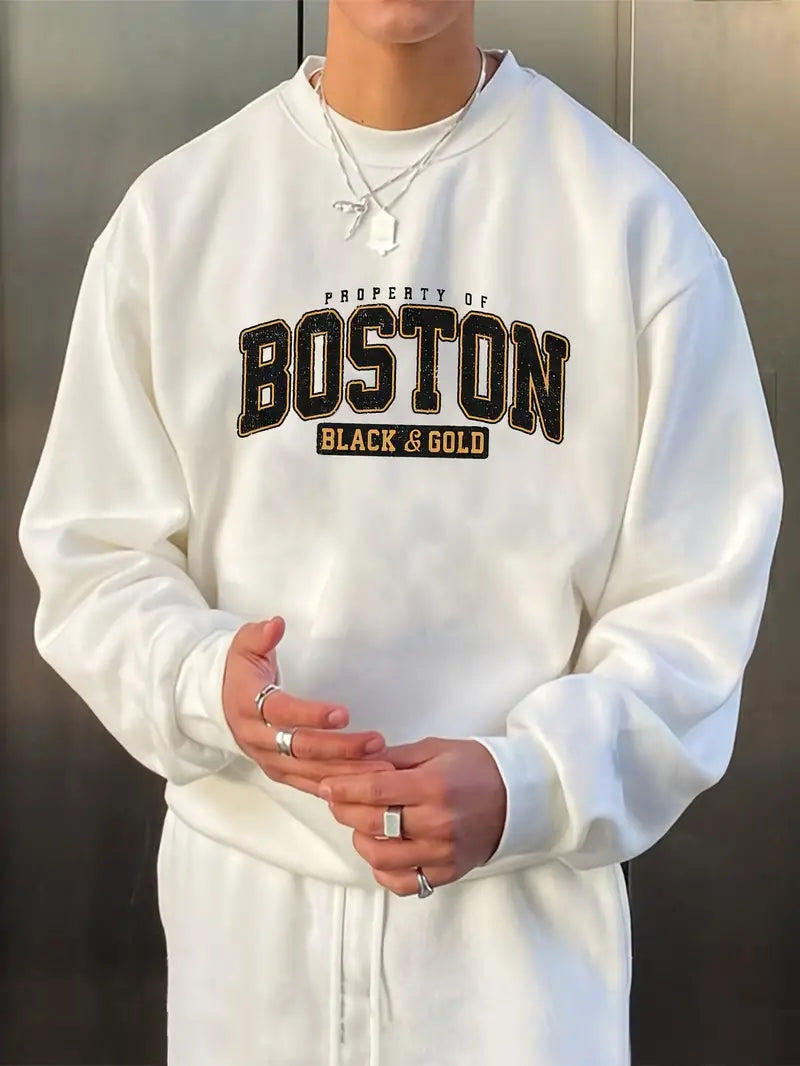 XFashionable Men's Casual Long Sleeve Crew Neck Pullover Sweatshirt